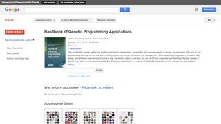 
                            9. Handbook of Genetic Programming Applications