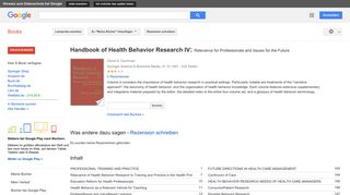 
                            9. Handbook of Health Behavior Research IV: Relevance for Professionals ...