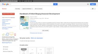 
                            10. Handbook of Infant Biopsychosocial Development - Google böcker, resultat