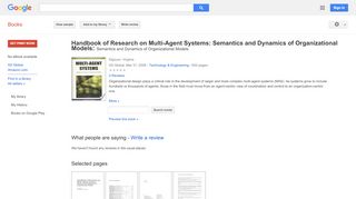 
                            6. Handbook of Research on Multi-Agent Systems: Semantics ...