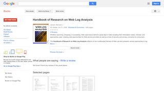 
                            9. Handbook of Research on Web Log Analysis
