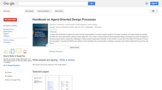 
                            7. Handbook on Agent-Oriented Design Processes