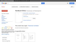 
                            6. Handbuch China: Finanzierungs- und Förderprogramme