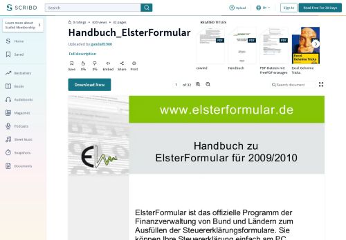 
                            13. Handbuch_ElsterFormular - Scribd