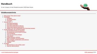 
                            9. Handbuch für das Redaktionssystem CMS Made Simple - KWK ...