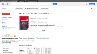 
                            7. Handbuch für die Telekommunikation