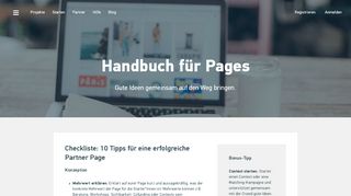 
                            5. Handbuch für Pages - Startnext