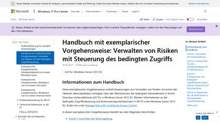 
                            2. Handbuch mit exemplarischer Vorgehensweise ... - Microsoft Docs