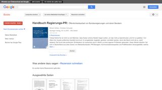 
                            6. Handbuch Regierungs-PR: Öffentlichkeitsarbeit von Bundesregierungen ...