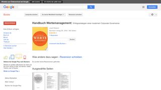 
                            10. Handbuch Wertemanagement: Erfolgsstrategien einer modernen Corporate ...