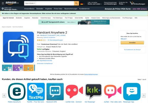 
                            6. Handcent Anywhere 2: Amazon.de: Apps für Android