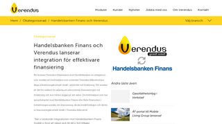 
                            10. Handelsbanken Finans och Verendus lanserar integration för ...