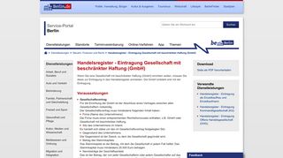 
                            6. Handelsregister - Eintragung Gesellschaft mit ... - Service Berlin