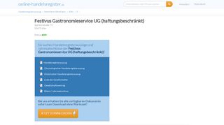 
                            11. Handelsregisterauszug von Festivus Gastronomieservice UG ...