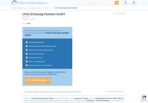 
                            11. Handelsregisterauszug von Untis Schleswig-Holstein GmbH aus ...