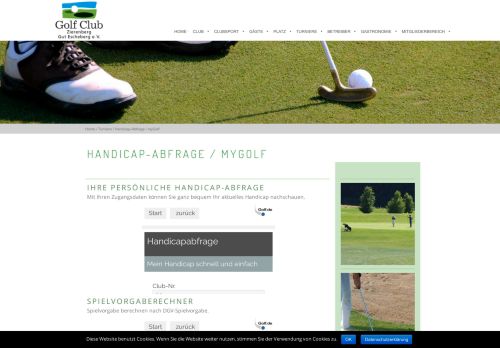 
                            5. Handicap-Abfrage / myGOLF – Golf Club