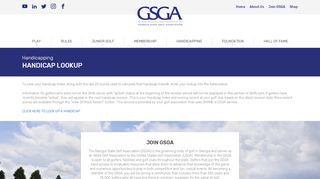 
                            10. Handicap Lookup | Georgia State Golf Association