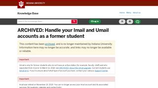 
                            4. Handle your Imail and Umail accounts as a former student