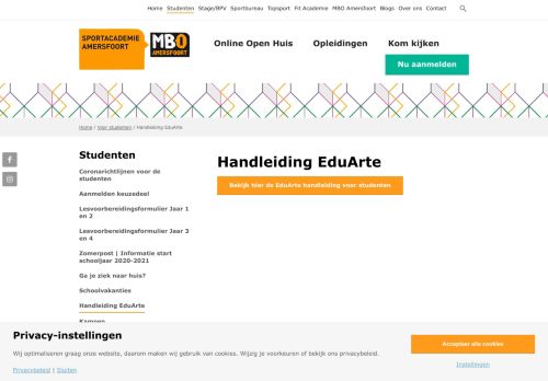 
                            8. Handleiding EduArte - Sportacademie Amersfoort