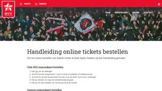 
                            2. Handleiding online tickets bestellen - MVV Maastricht