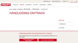 
                            5. Handleiding ON!Track web - Hilti Nederland