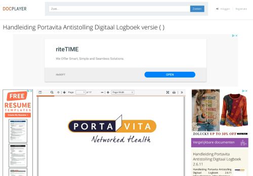 
                            9. Handleiding Portavita Antistolling Digitaal Logboek versie ( ) - PDF