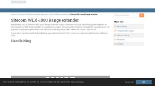 
                            8. Handleiding - Sitecom WLX-1000 Range extender