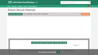 
                            11. Handleiding Solcon Secure Webmail (pagina 1 van 126) (Nederlands)