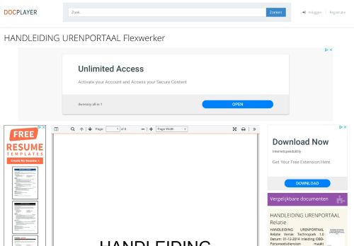
                            6. HANDLEIDING URENPORTAAL Flexwerker - PDF - DocPlayer.nl