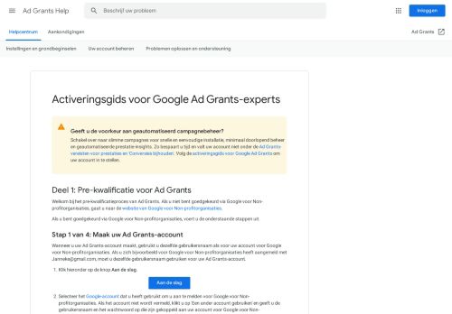 
                            5. Handleiding voor het maken van een Google Ad Grants-account ...