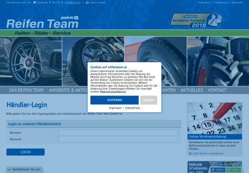 
                            5. Händler-Login ::: pointS Reifenteam Varga GmbH, Tirol & Salzburg