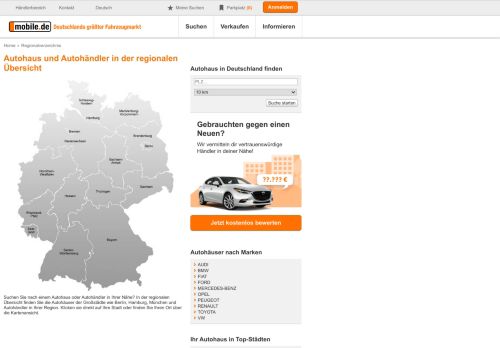 
                            4. Händler-Suche: Finden Sie den Fahrzeughändler in ... - mobile.de