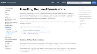 
                            5. Handling Declined Permissions - Facebook Login