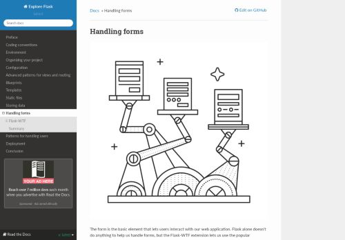 
                            10. Handling forms — Explore Flask 1.0 documentation