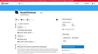 
                            4. HandOfTheGods - Reddit