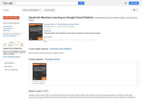 
                            13. Hands-On Machine Learning on Google Cloud Platform: Implementing ...
