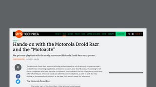 
                            12. Hands-on with the Motorola Droid Razr and the “Motoactv” | Ars ...