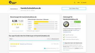 
                            1. handschuhedeluxe.de Bewertungen & Erfahrungen | Trusted Shops