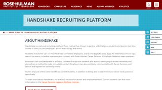 
                            8. Handshake Recruiting Platform | Rose-Hulman