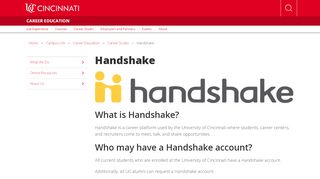 
                            4. Handshake - University of Cincinnati