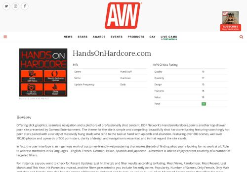 
                            9. HandsOnHardcore.com | AVN