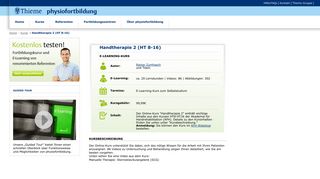 
                            6. Handtherapie 2 (HT 8-16) - physiofortbildung - Thieme Gruppe