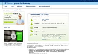 
                            3. Handtherapie (HT1-HT7) - physiofortbildung - Thieme Gruppe