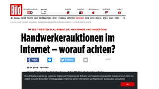 
                            11. Handwerkerauktionen im Internet im Vergleich: Blauarbeit ... - Bild.de