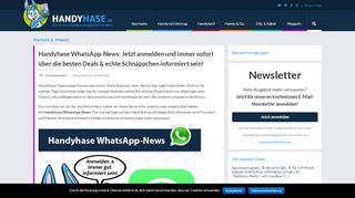 
                            6. Handyhase WhatsApp-News: Anmelden & immer gut informiert sein ...