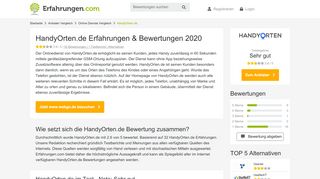 
                            8. ᐅ HandyOrten.de Erfahrungen aus 27 Bewertungen » 2.9/5 im Test