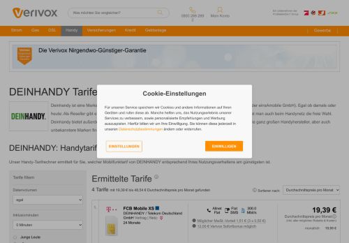 
                            10. Handytarife von DeinHandy - Verivox