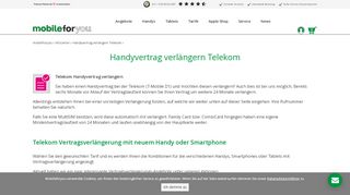 
                            6. Handyvertrag verlängern Telekom - Mobileforyou