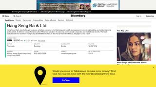 
                            13. Hang Seng Bank Ltd - Company Profile and News - Bloomberg Markets