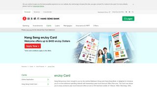 
                            7. Hang Seng Card Products - enJoy Card - Hang Seng Bank